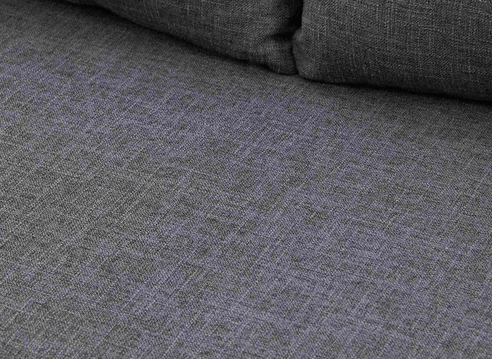 Banquette convertible 2 places en tissu gris TONKA