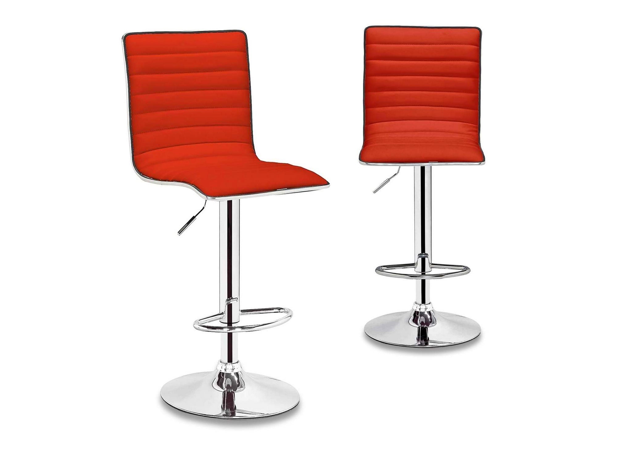 Lot de 2 tabourets de bar rouge LOCAS
