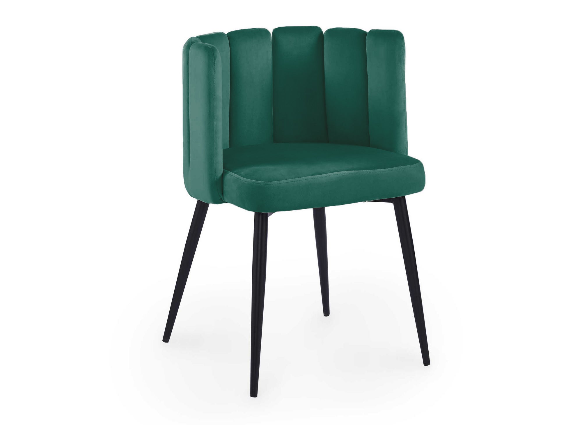 Lot de 2 chaises design en velours vert DEBBY