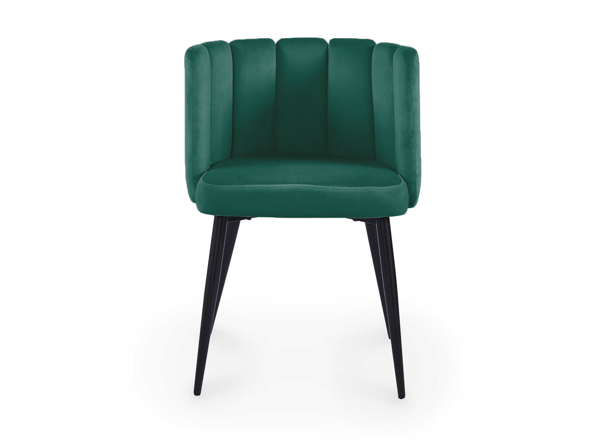 Lot de 2 chaises design en velours vert DEBBY