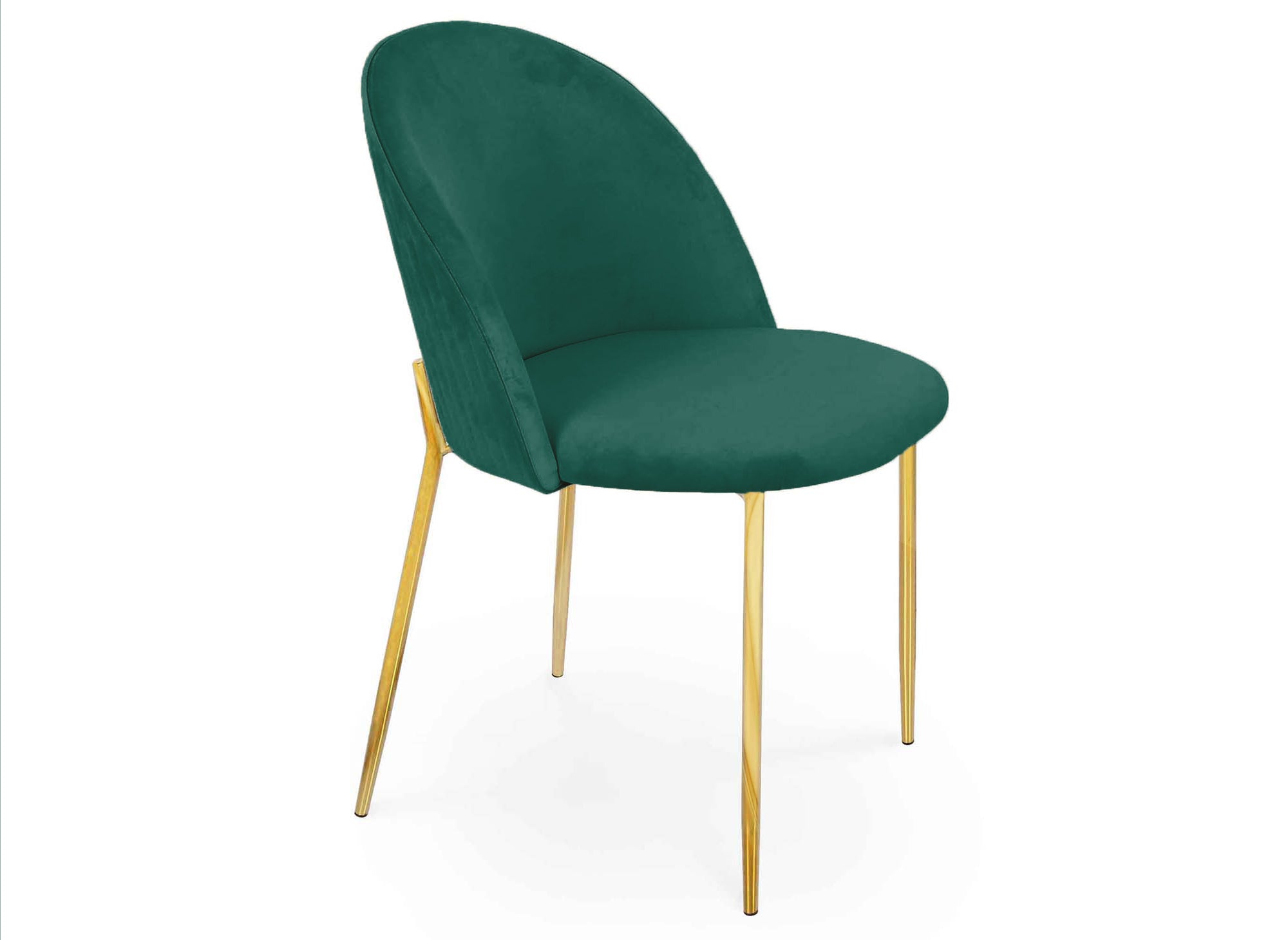 Lot de 2 chaises design en velours vert ARABEL