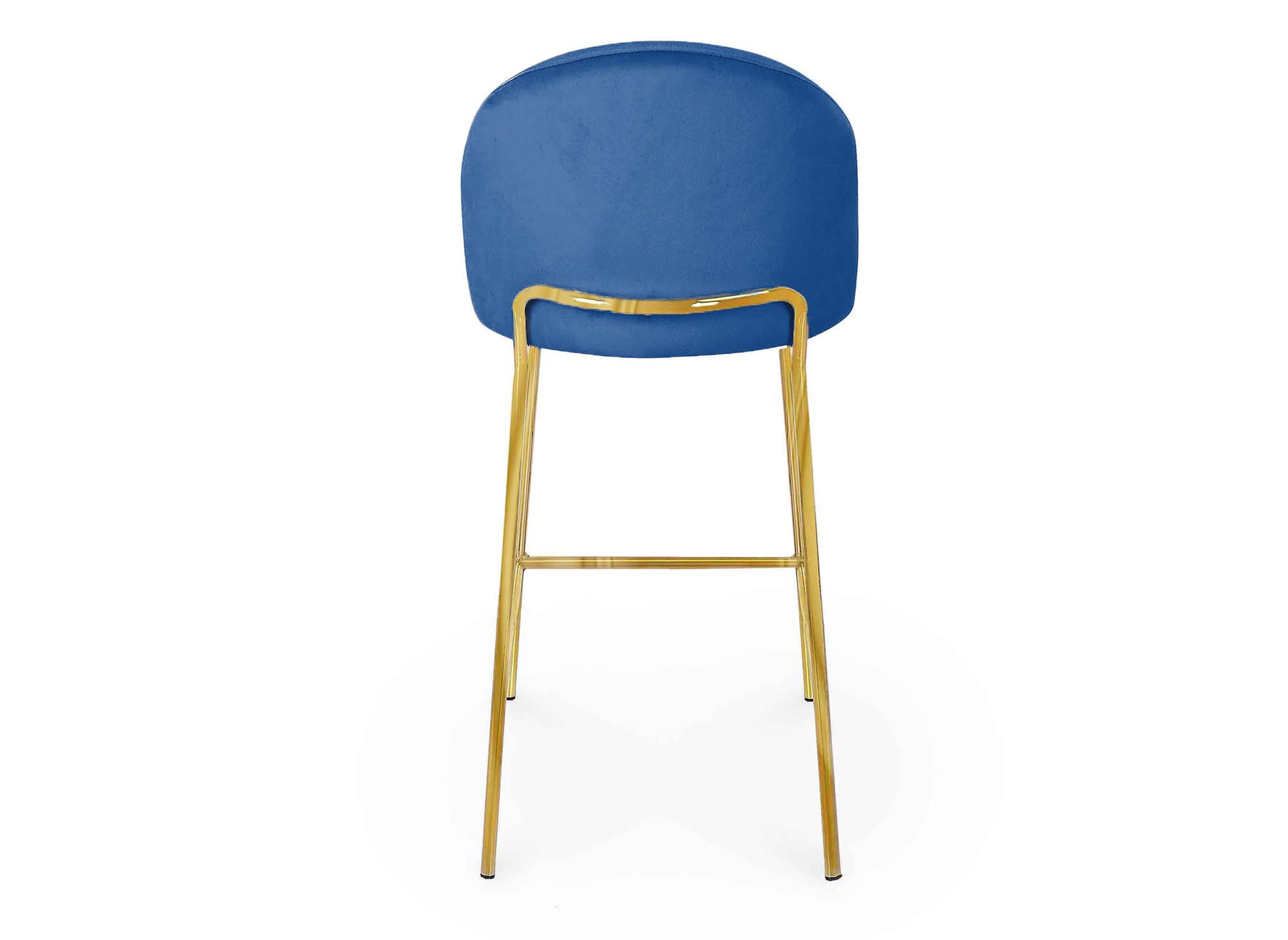 Lot de 2 tabourets de bar design en velours bleu ARABEL