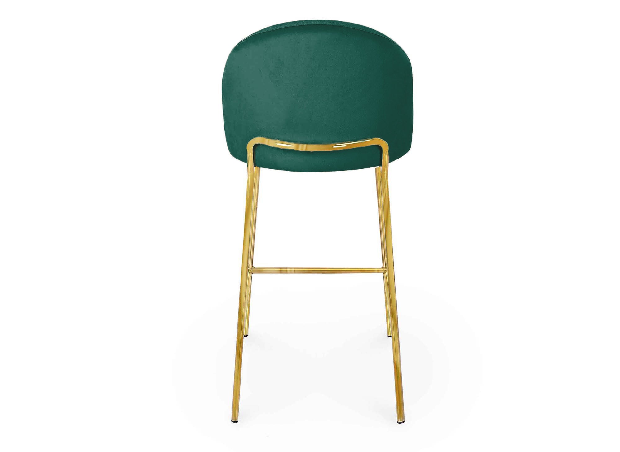 Lot de 2 tabourets de bar design en velours vert ARABEL