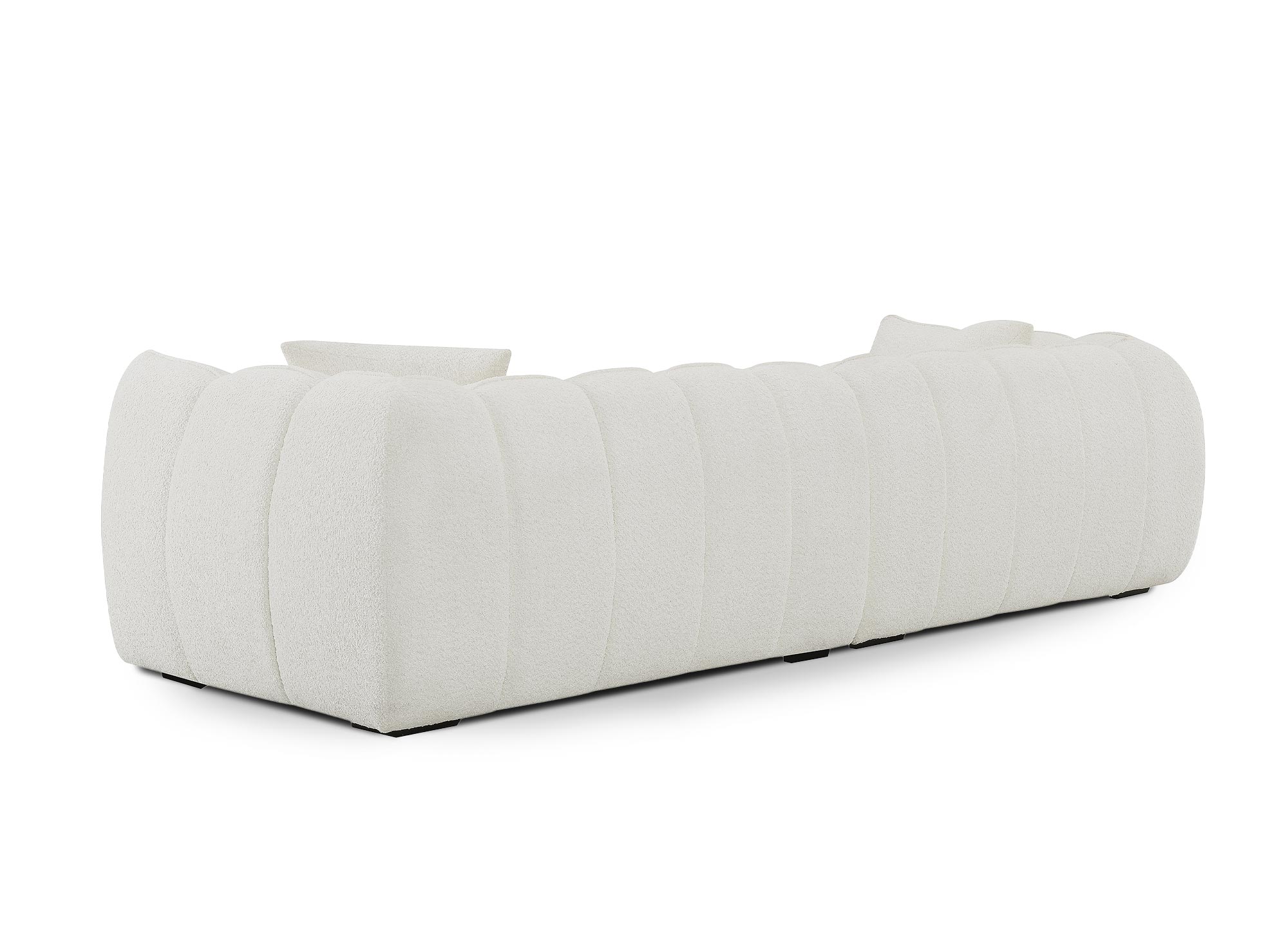 Canapé 4 places effet peau de mouton écru ALISSA