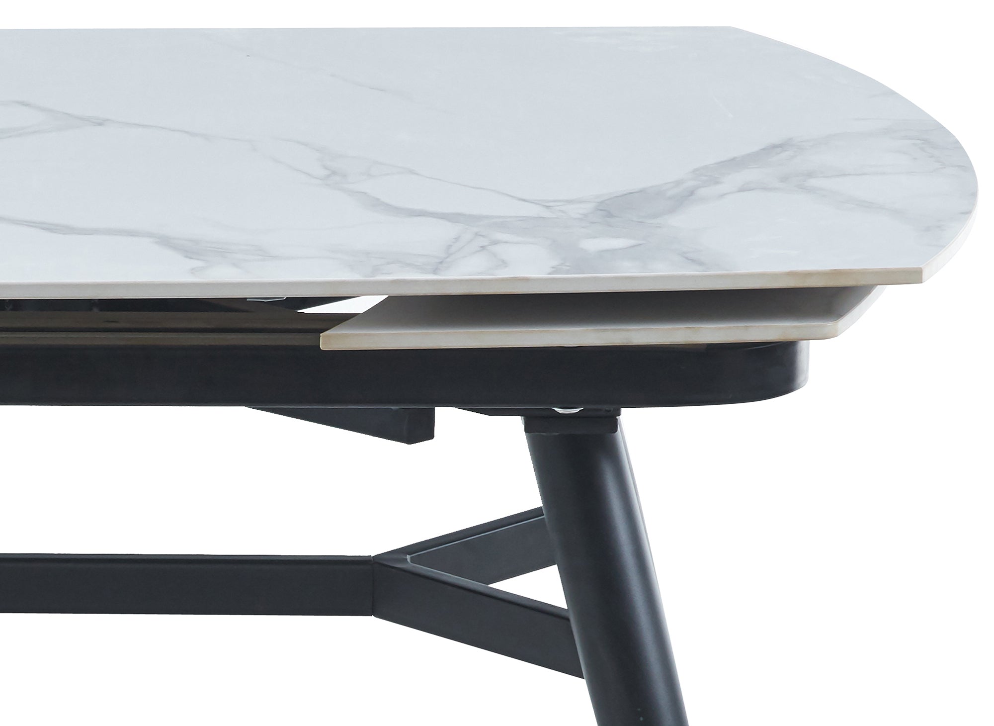 Table à manger rectangulaire extensible effet marbre JENA