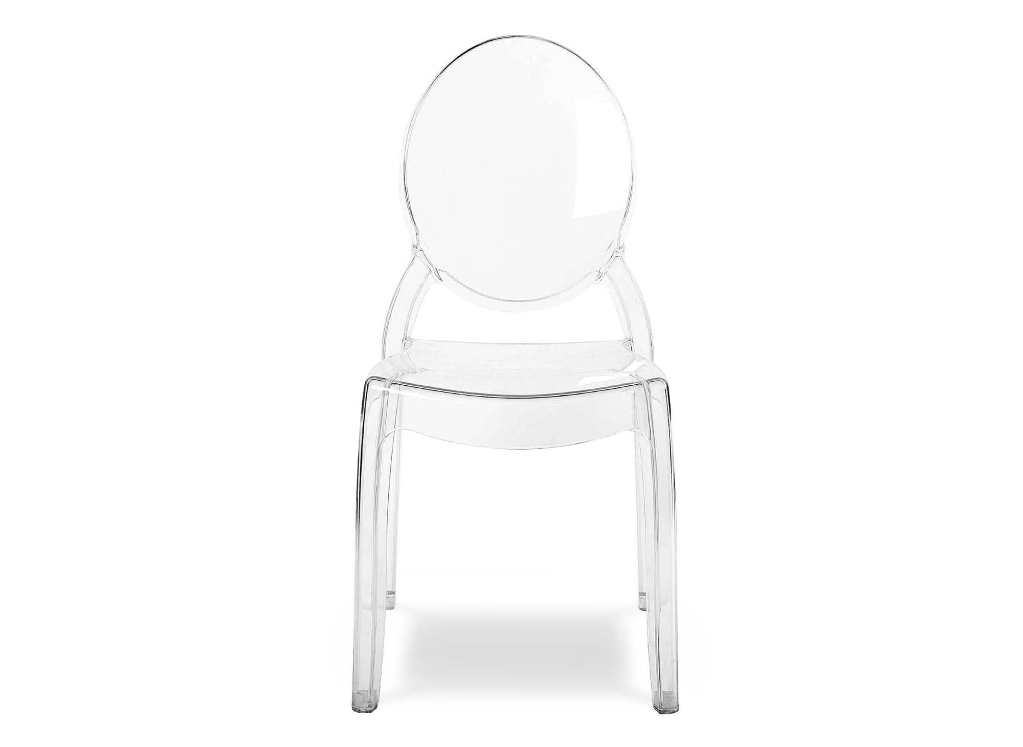 Lot de 4 chaises design en plexi transparent TOLGA