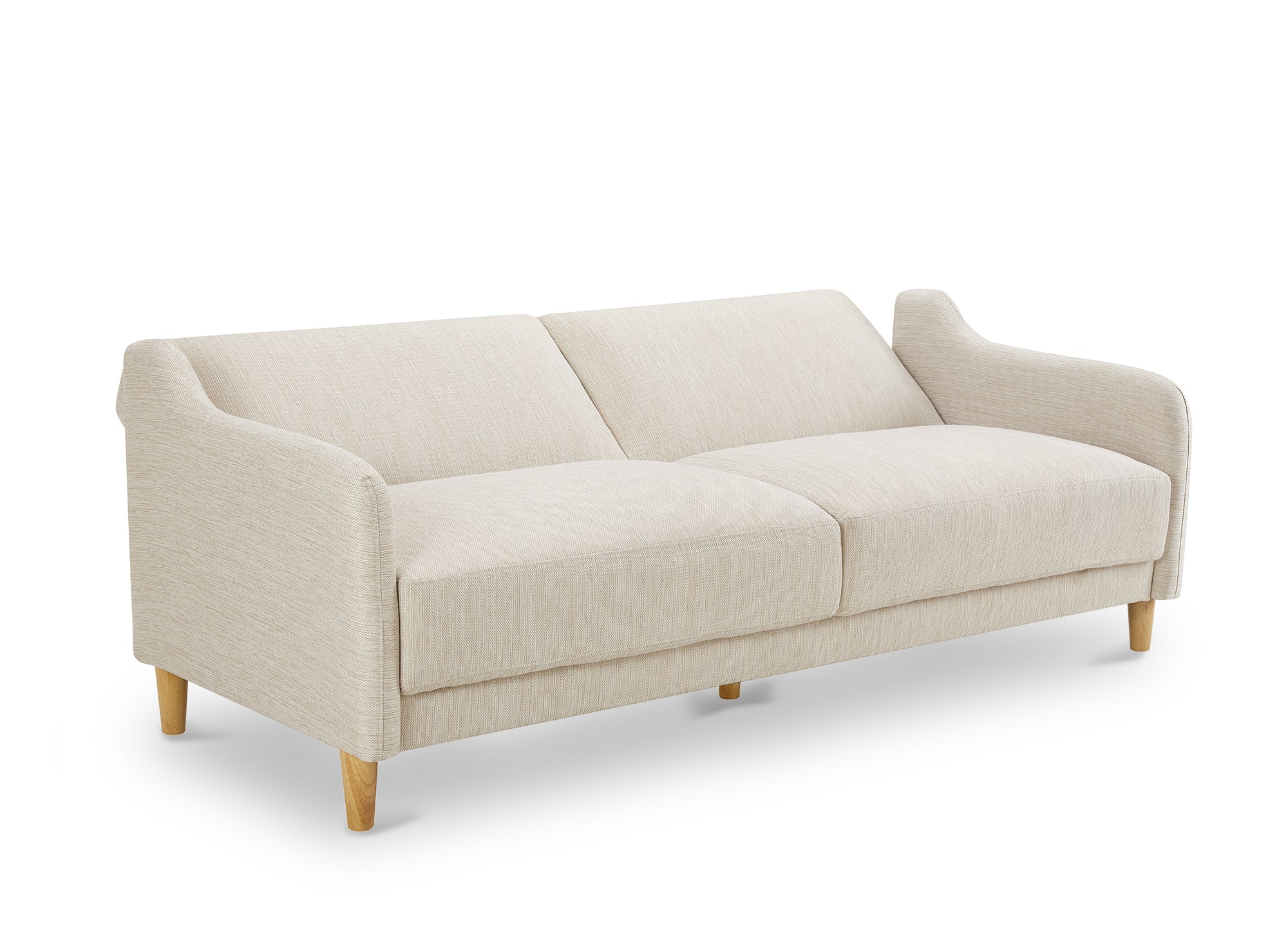 Canapé clic clac 3 places en tissu beige MARLON