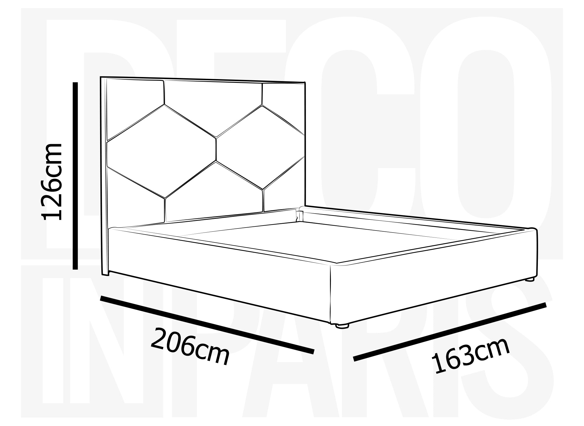 Lit coffre avec tête de lit design en velours taupe LARA 140 x 190 cm