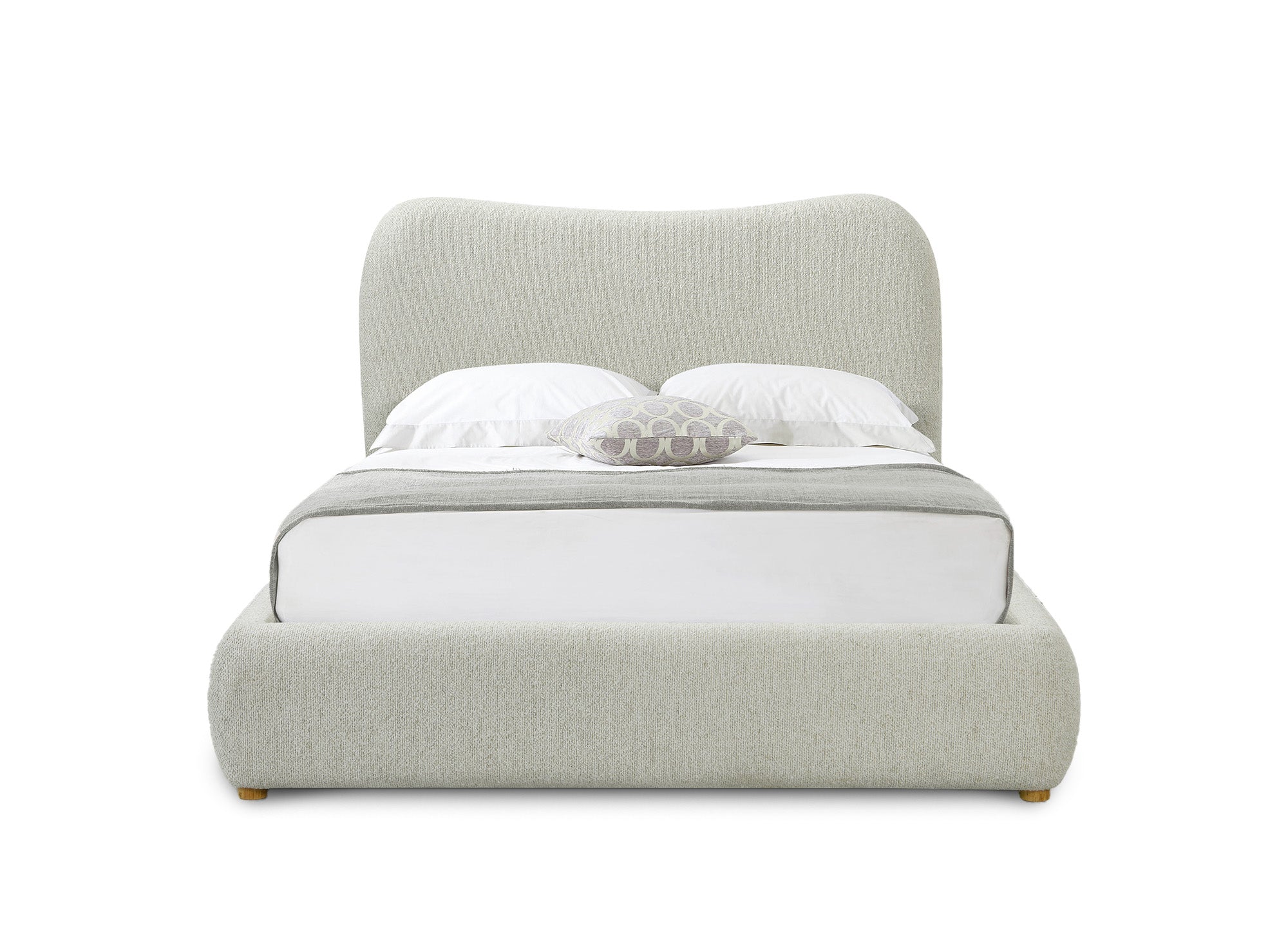 Lit double effet peau de mouton blanc écru PAMELA 160 x 200 cm