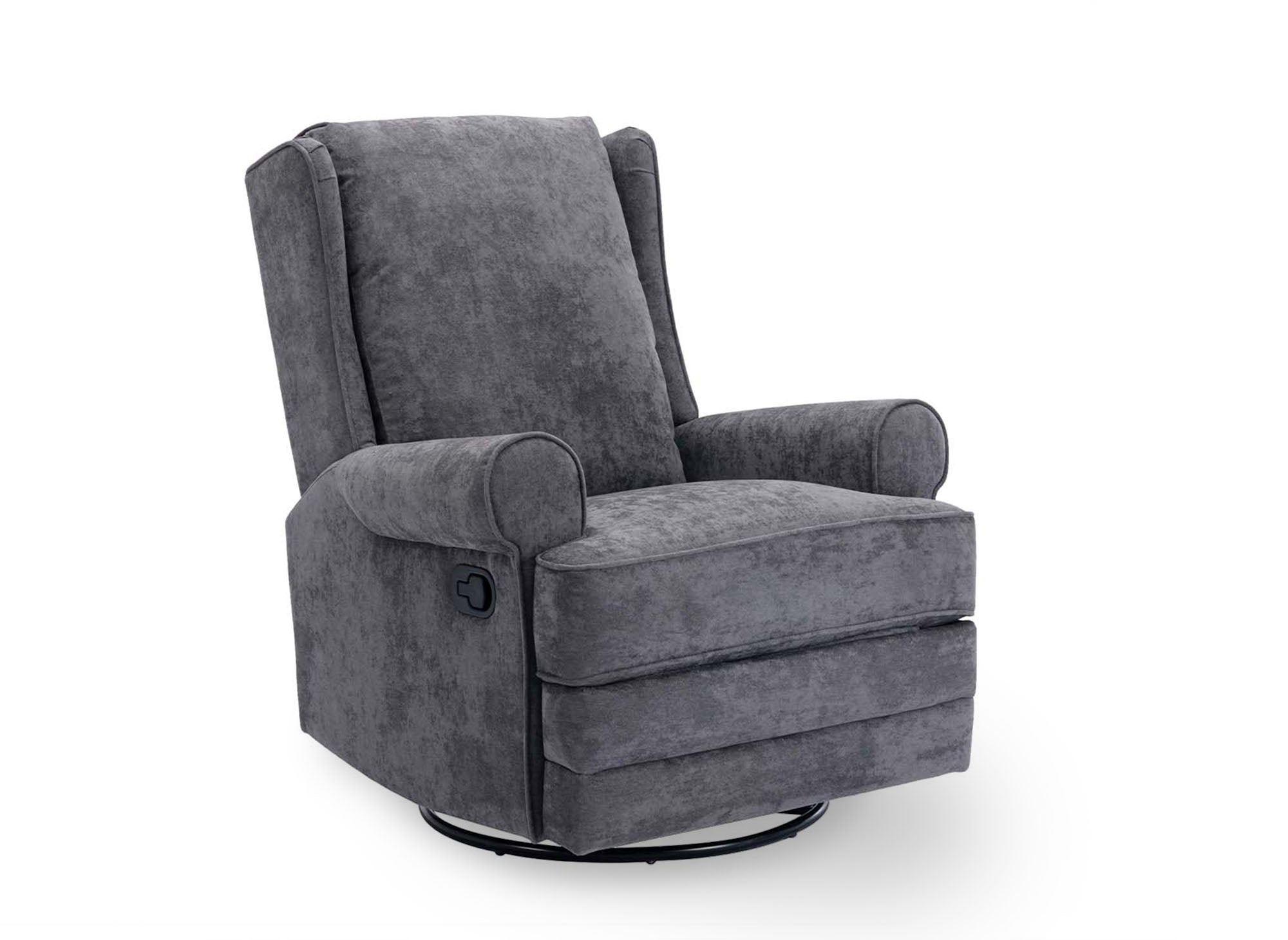 Fauteuil relax pivotant en tissu gris BRODY