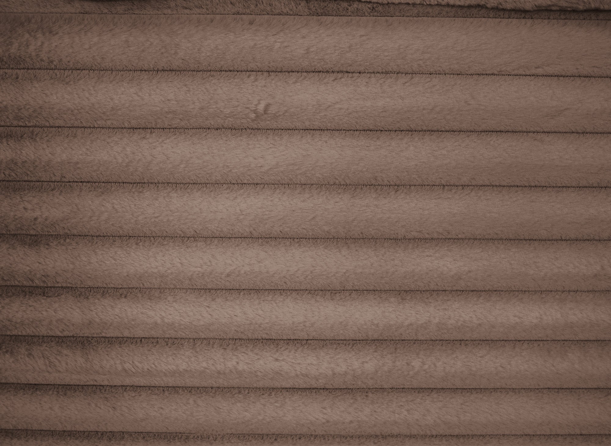 Canapé droit méridienne 2 places en gros côtelé doux taupe DAHO