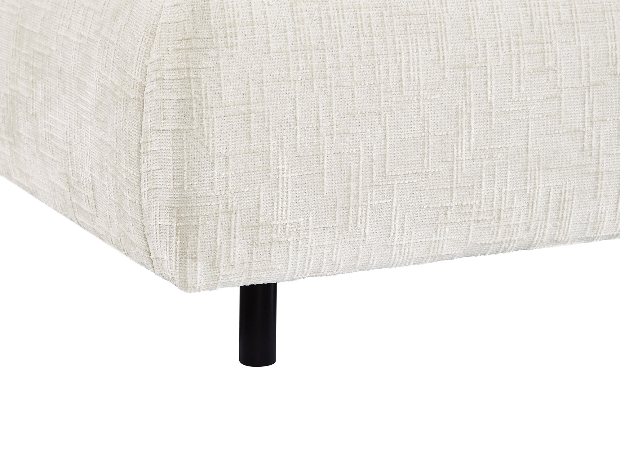 Lit coffre en velours chiné beige 180x200cm MELO