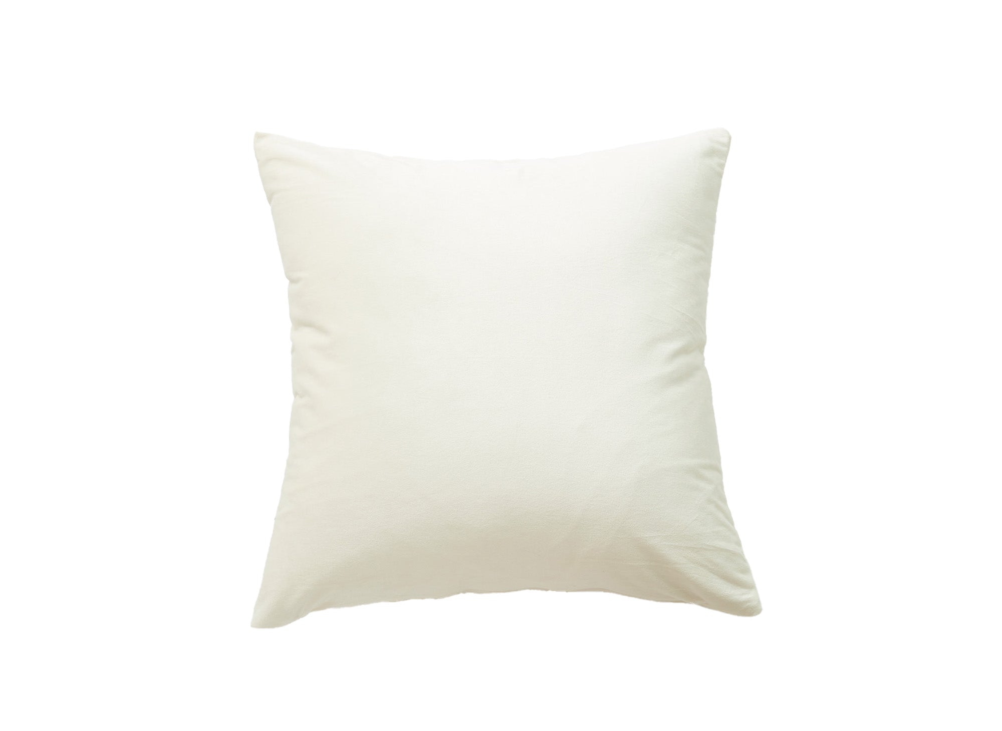 Coussin carré 45x45cm en velours blanc écru TYGA