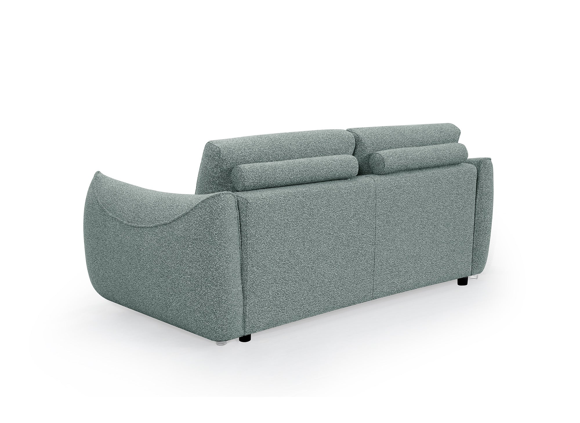 Canapé 3 places en tissu bouclette vert d'eau EZRA