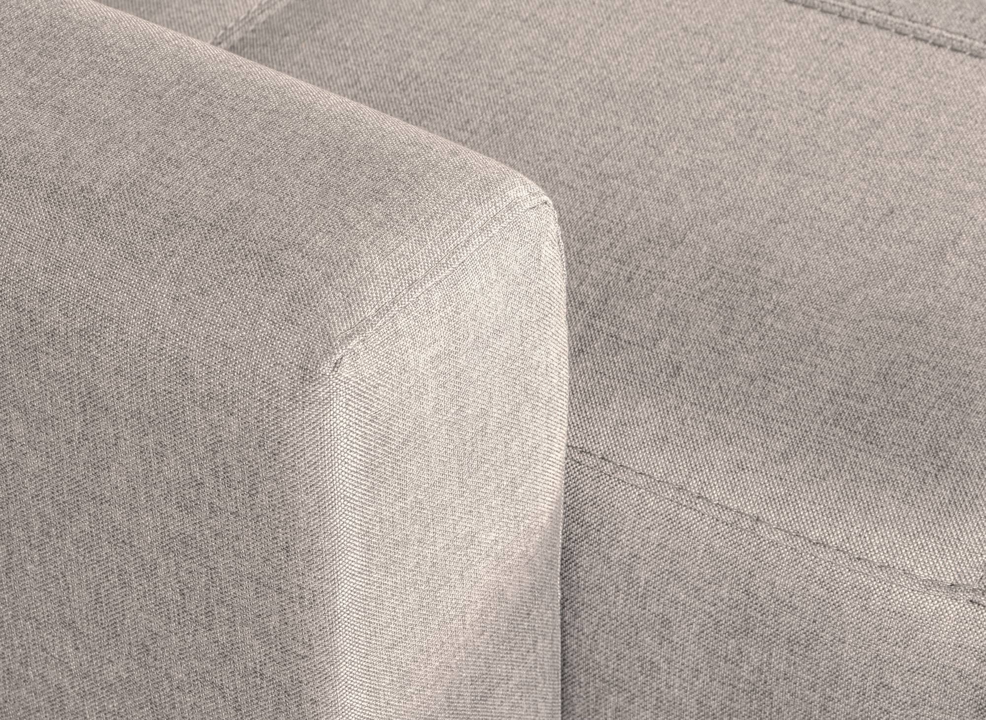 Canapé d'angle réversible convertible LOUNA en tissu beige avec coffre de rangement