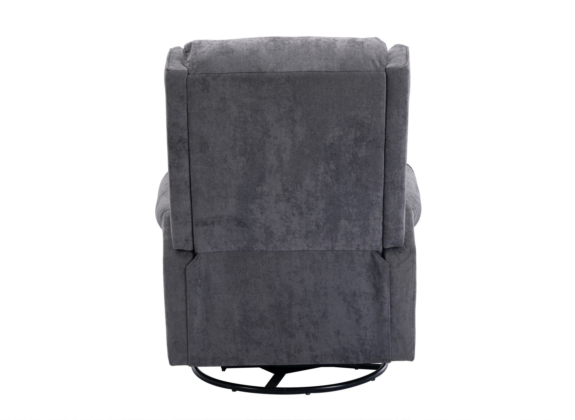 Fauteuil relax pivotant en tissu gris BRODY