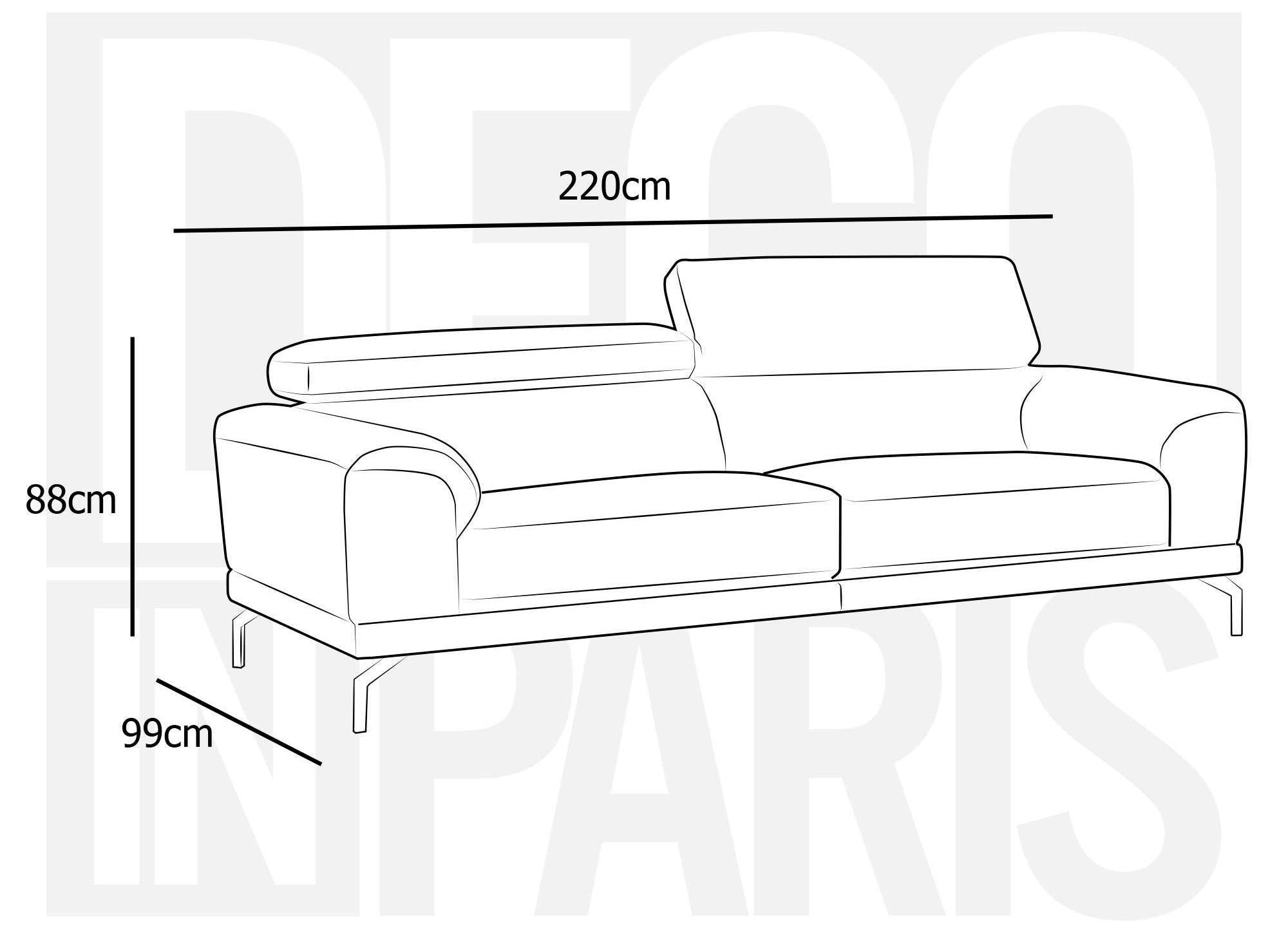 Canapé design contemporain beige 3 places BRITTA