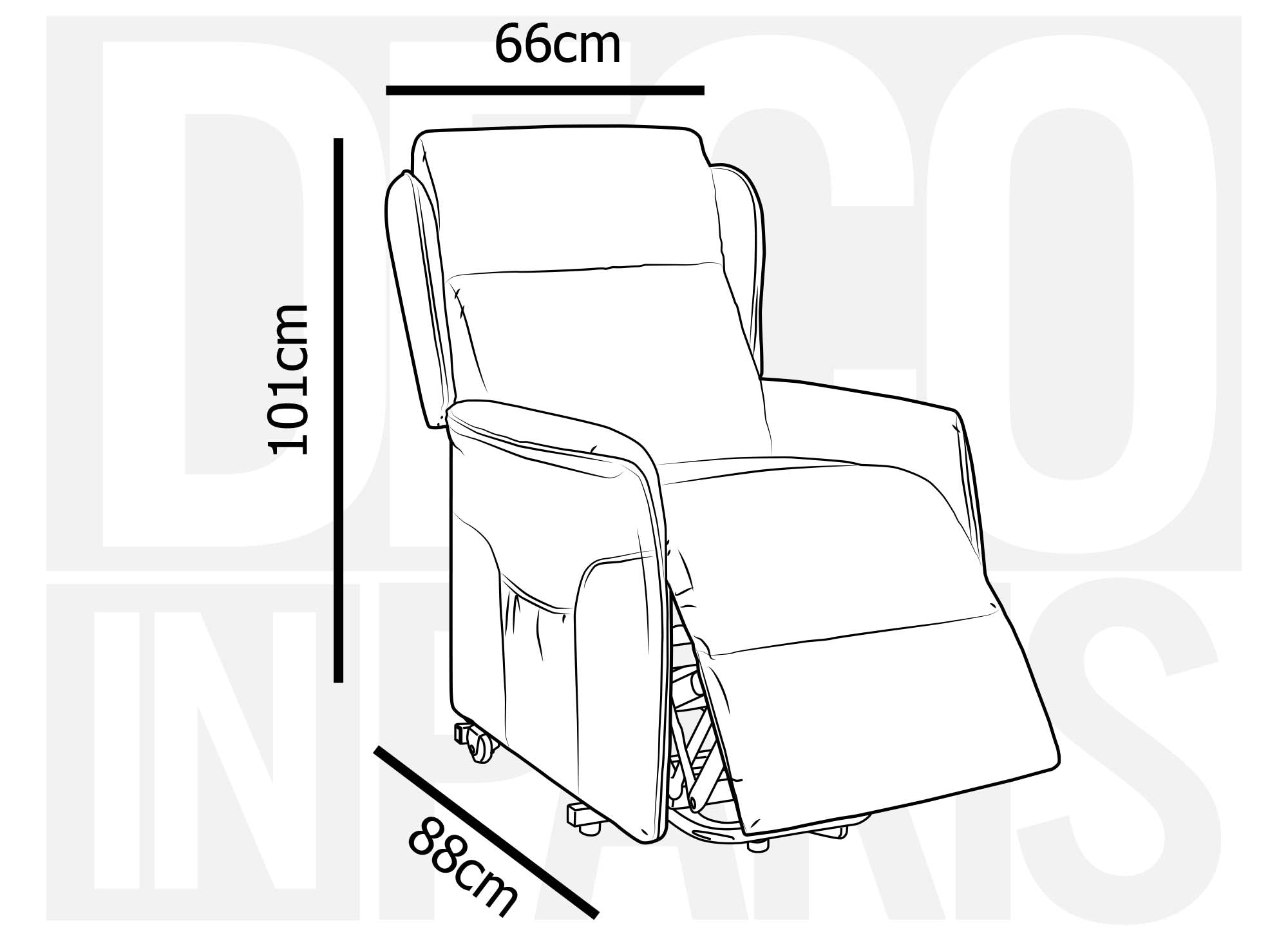 Fauteuil releveur relax en tissu beige à commande électrique DARKO