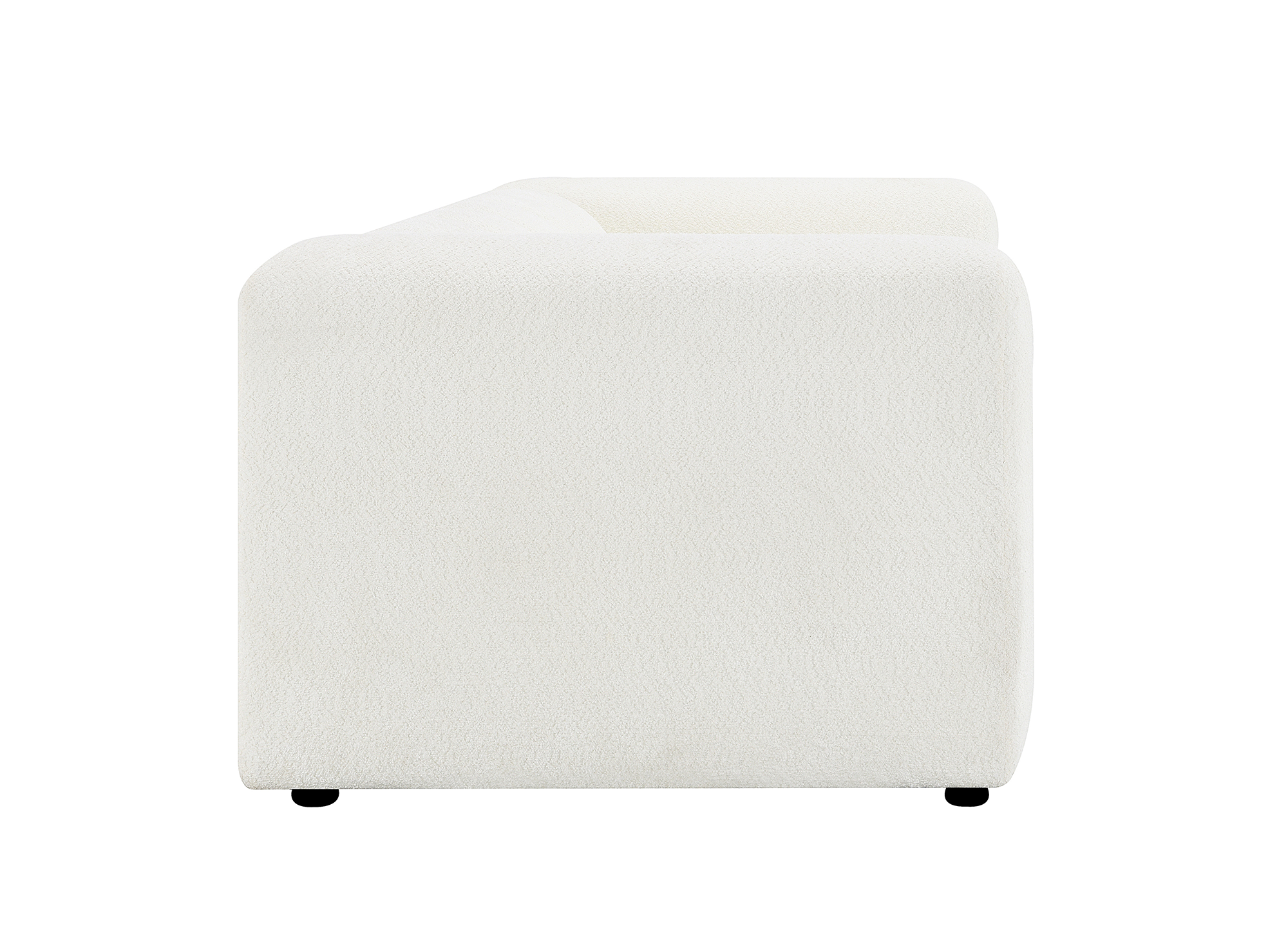 Canapé 3 places en tissu bouclette écru AELIS