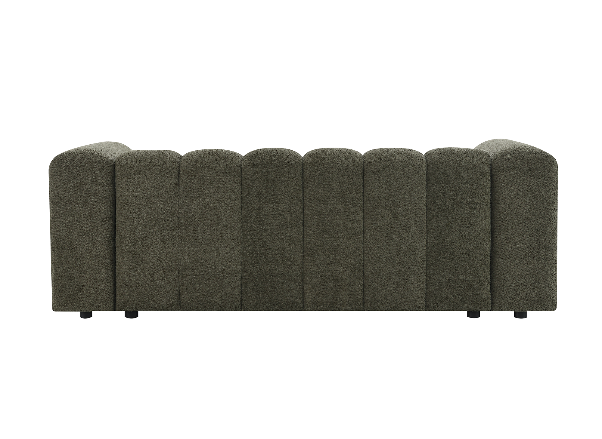 Canapé 3 places en tissu bouclette vert AELIS