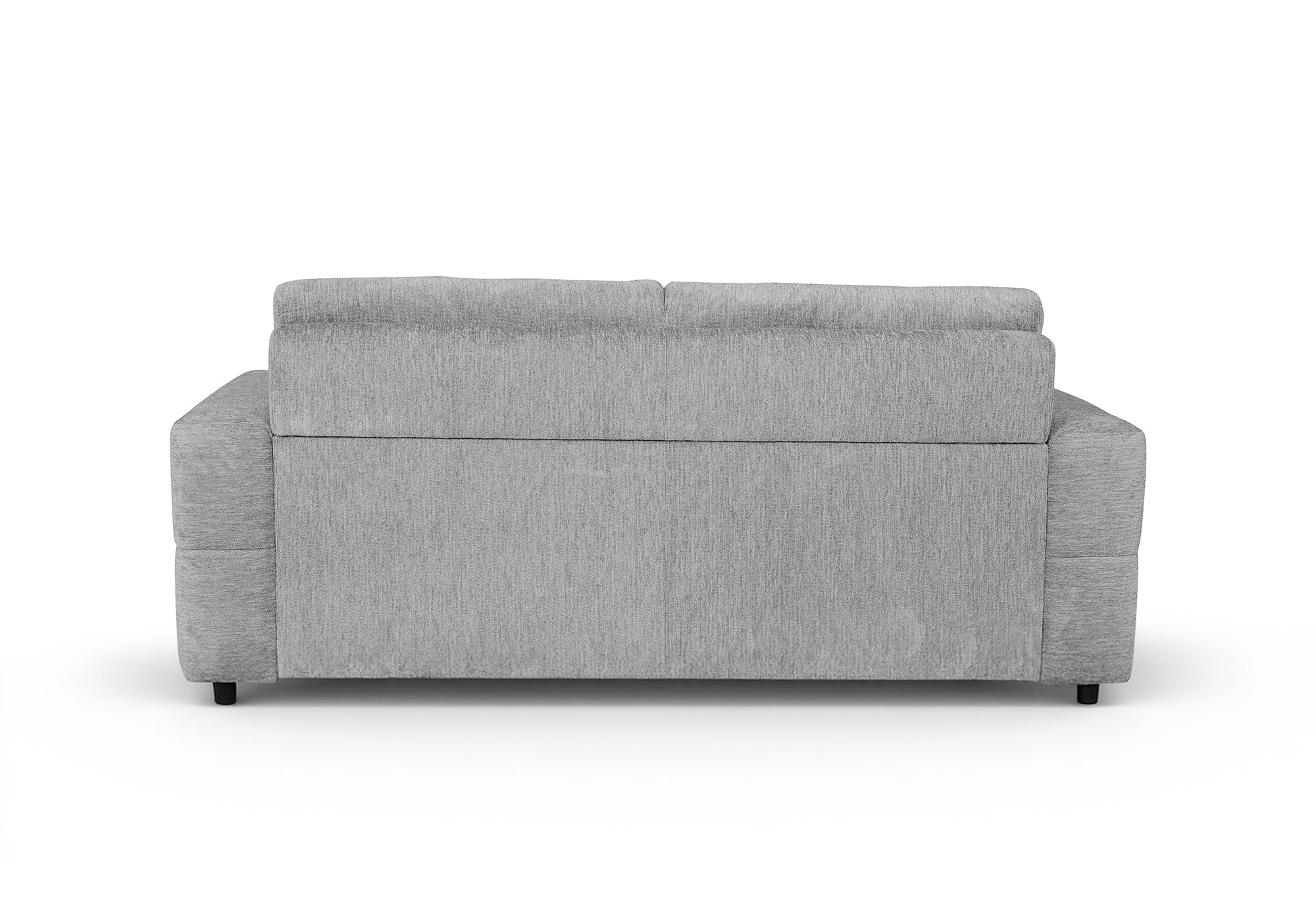 Canapé convertible express 3 places en velours chiné gris clair AMAURY