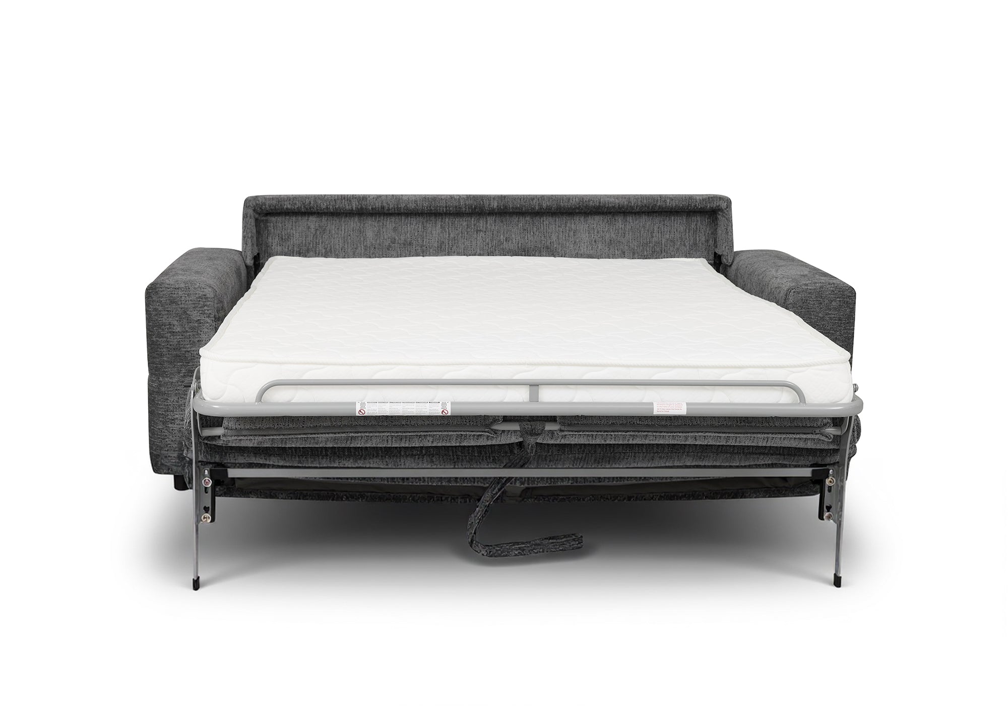 Canapé convertible express 3 places en velours chiné gris foncé AMAURY