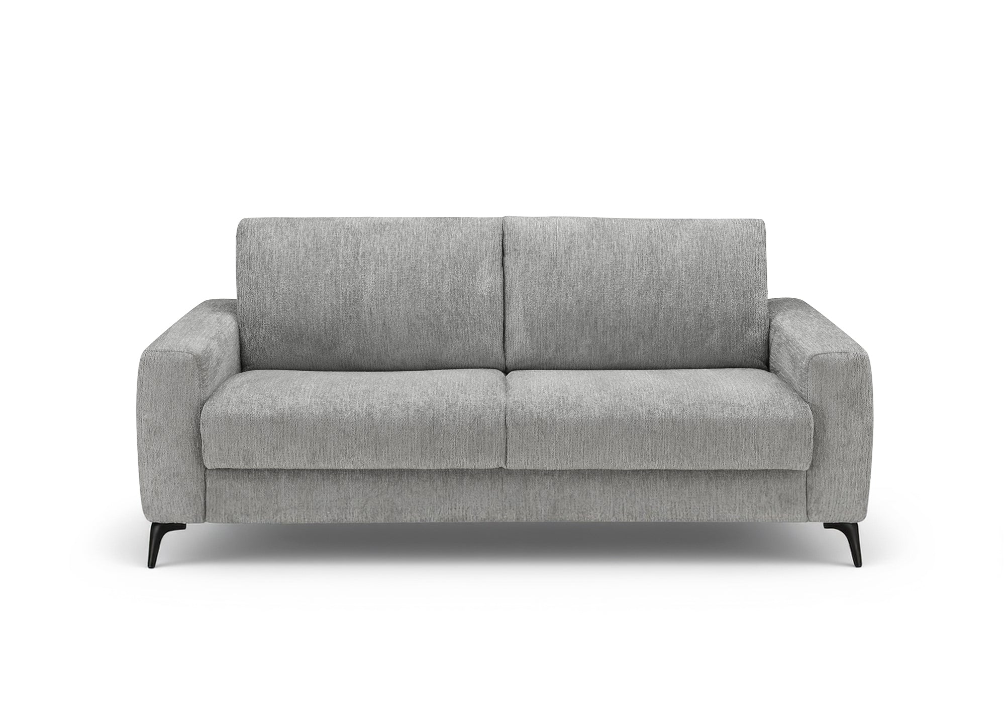 Canapé convertible express 3 places en velours chiné gris clair NONA