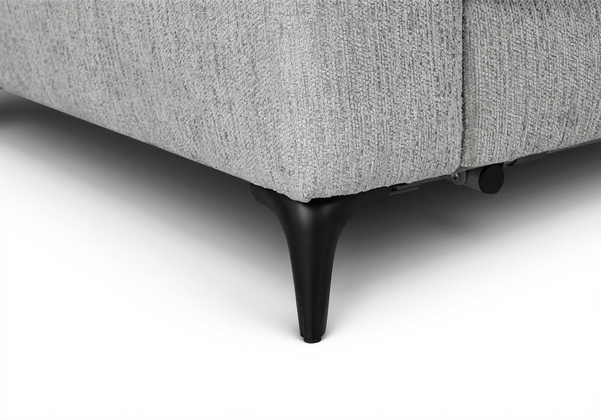 Canapé convertible express 3 places en velours chiné gris clair NONA