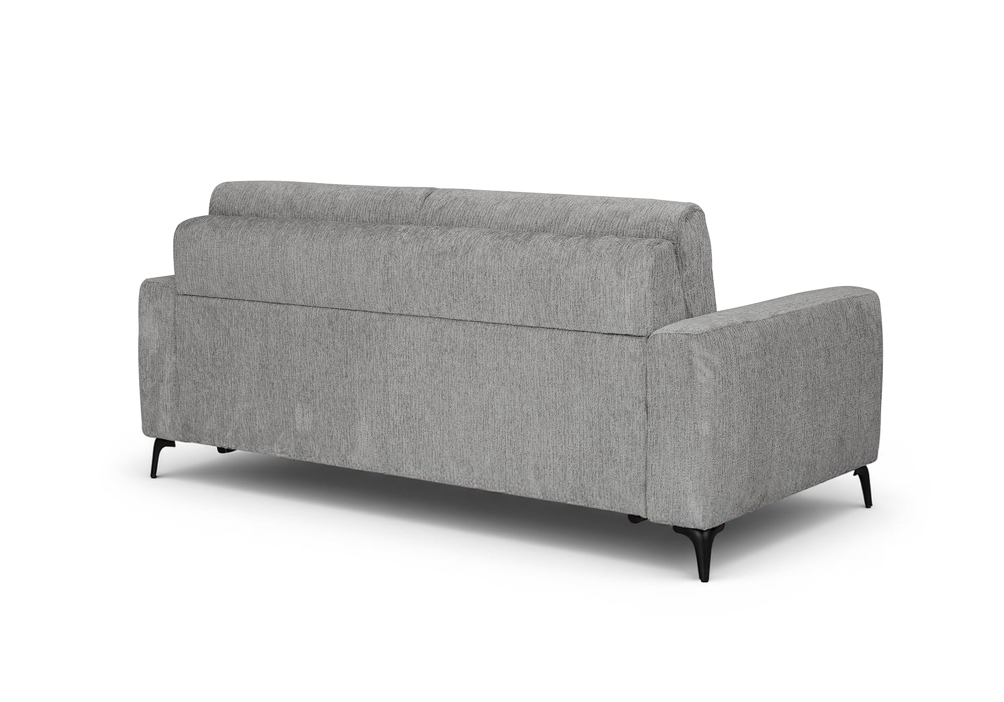 Canapé convertible express 3 places en velours chiné gris clair NONA