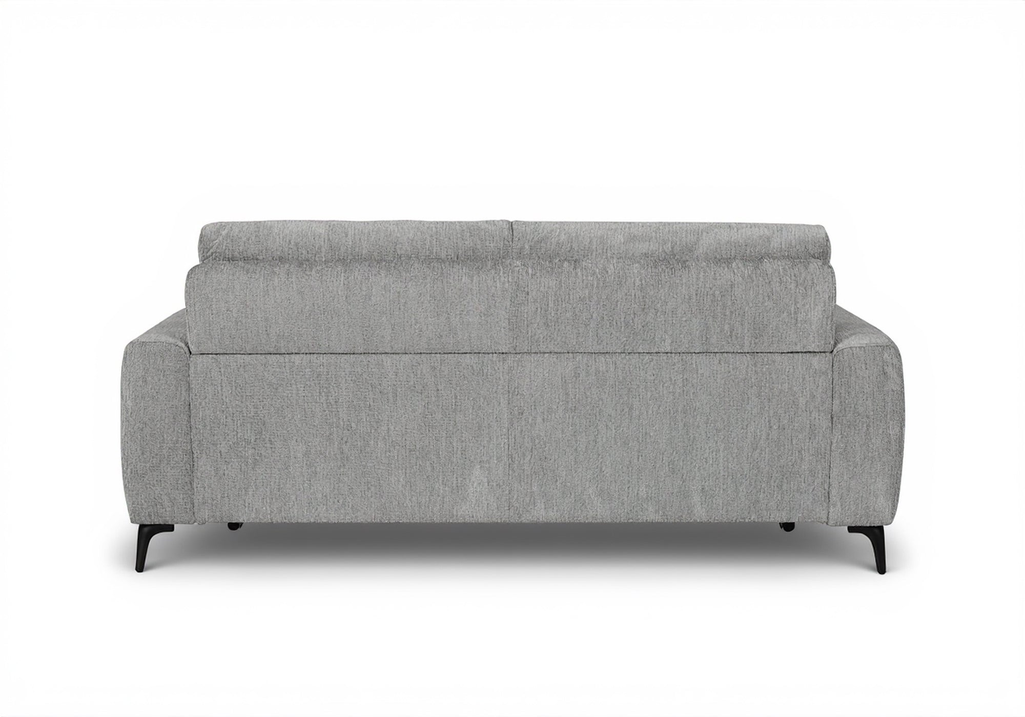 Canapé convertible express 3 places en velours chiné gris clair NONA