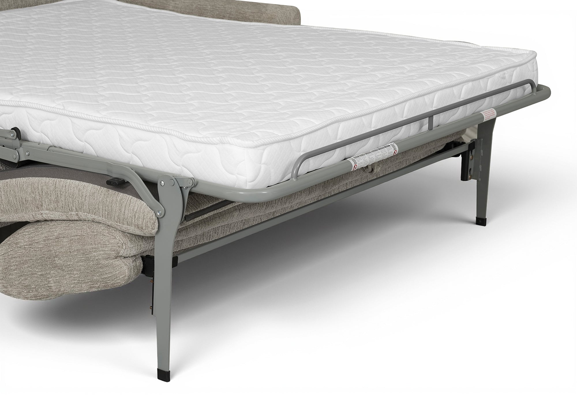 Canapé convertible express 3 places en velours chiné beige NONA