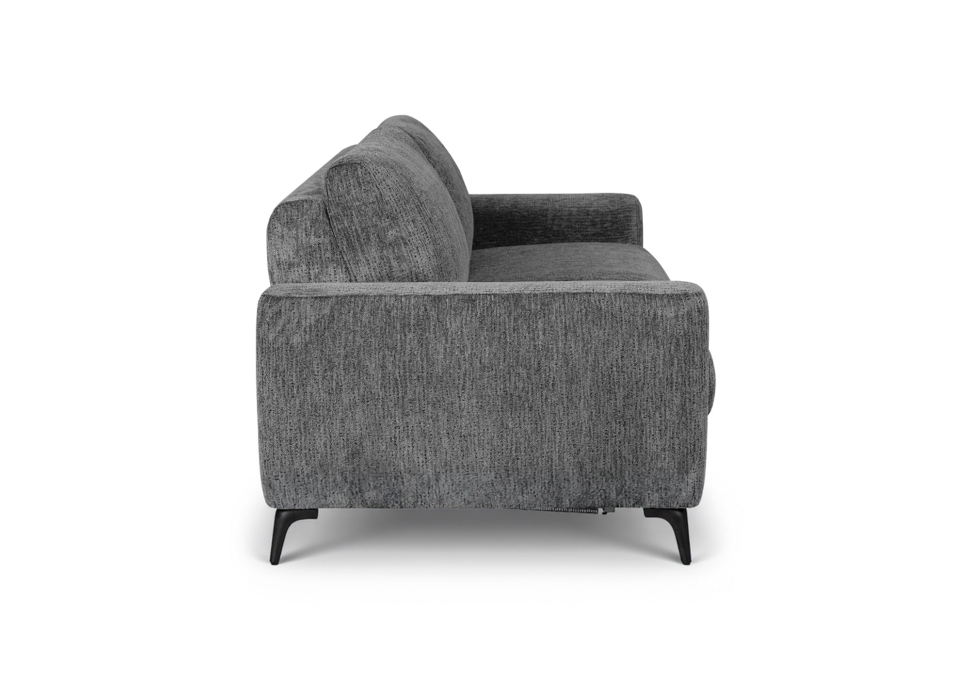 Canapé convertible express 3 places en velours chiné gris foncé NONA