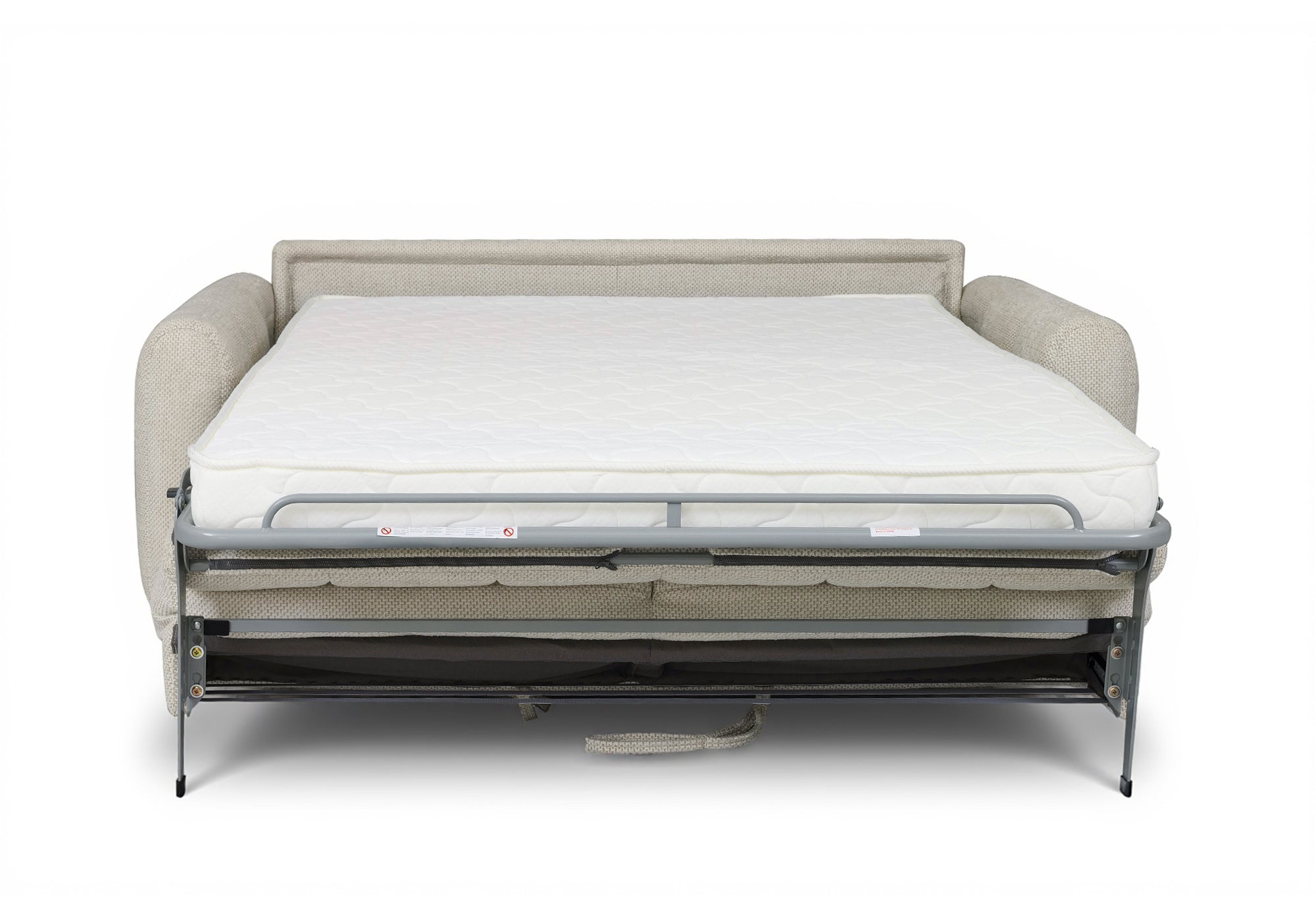 Canapé convertible express 3 places en tissu beige ISANDRO