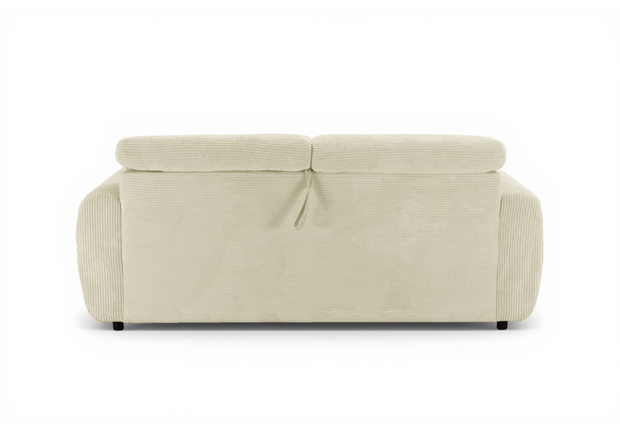 Canapé convertible express 3 places en velours côtelé beige TOGO