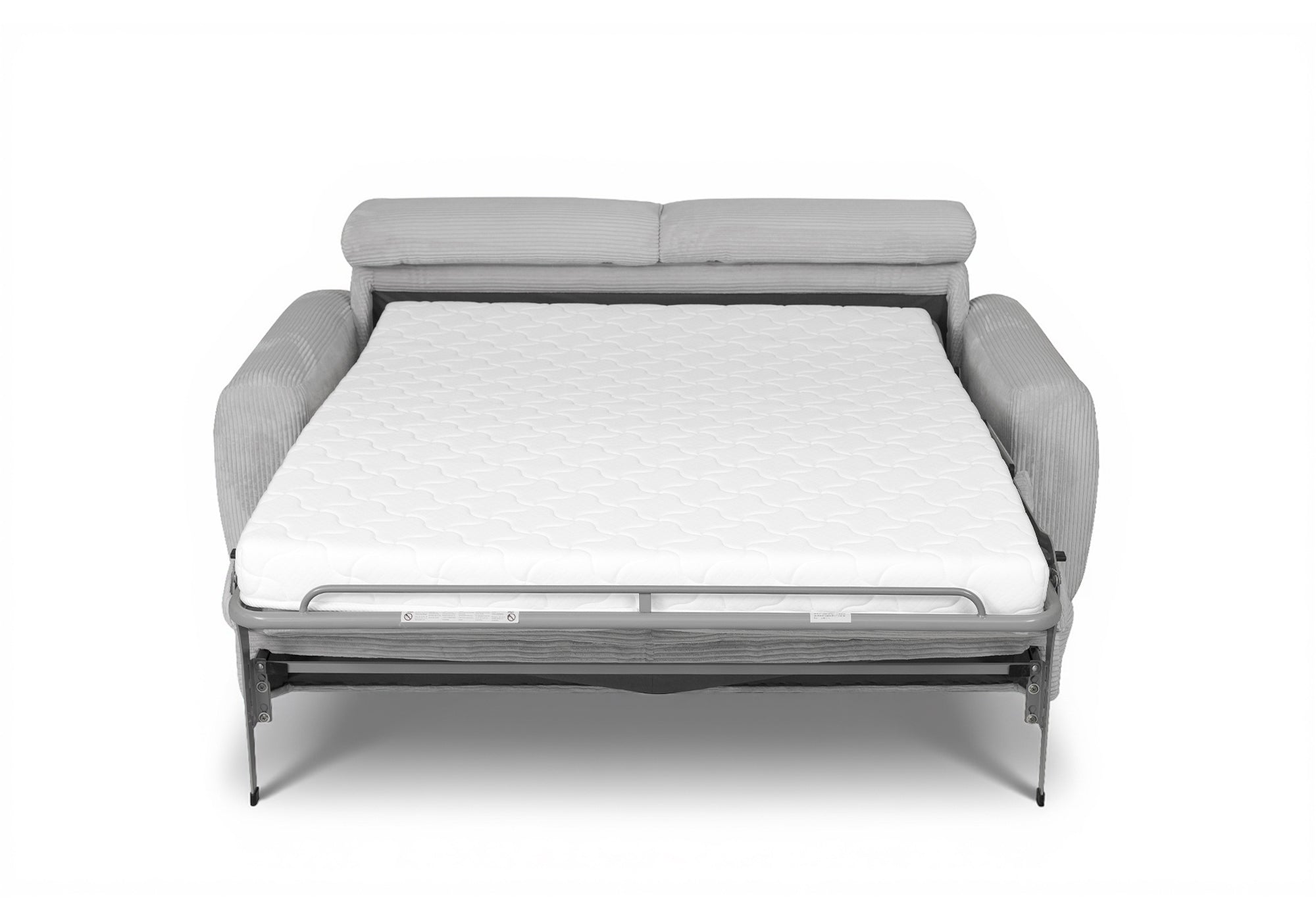 Canapé convertible express 3 places en velours côtelé gris TOGO