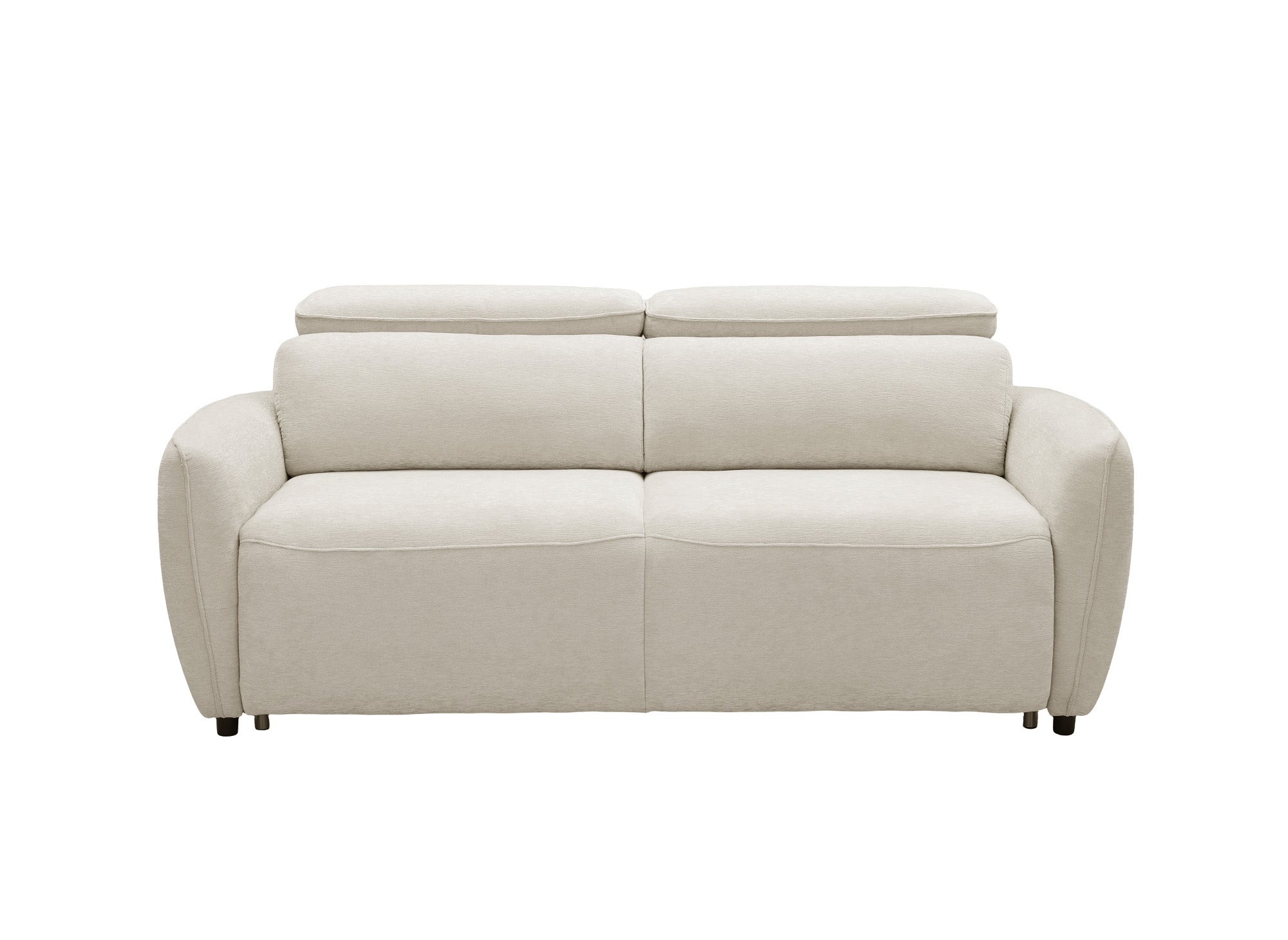 Canapé convertible express 3 places en tissu texturé beige JACINTHE