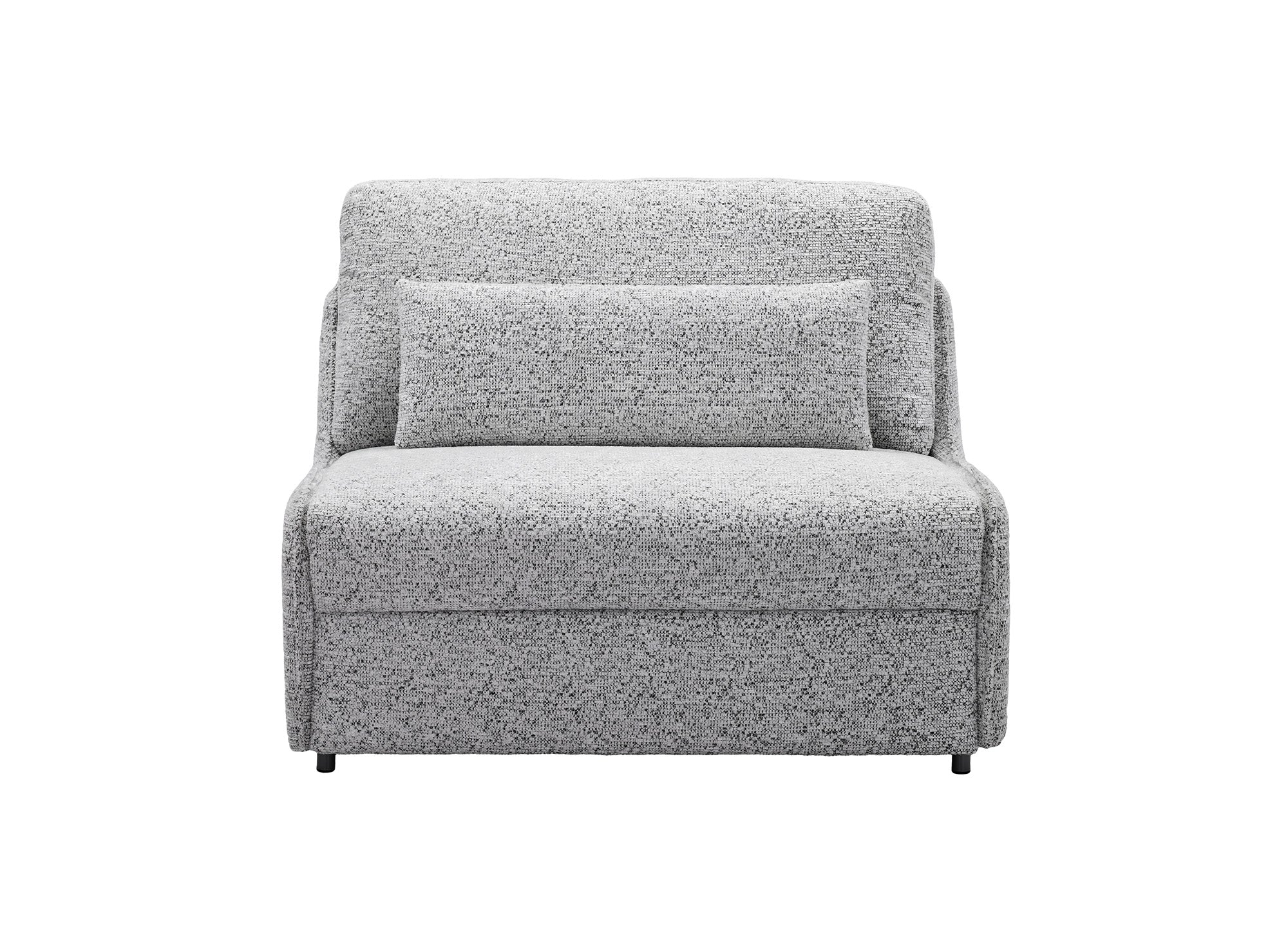 Canapé convertible express 1 place en tissu bouclette gris IMELDA