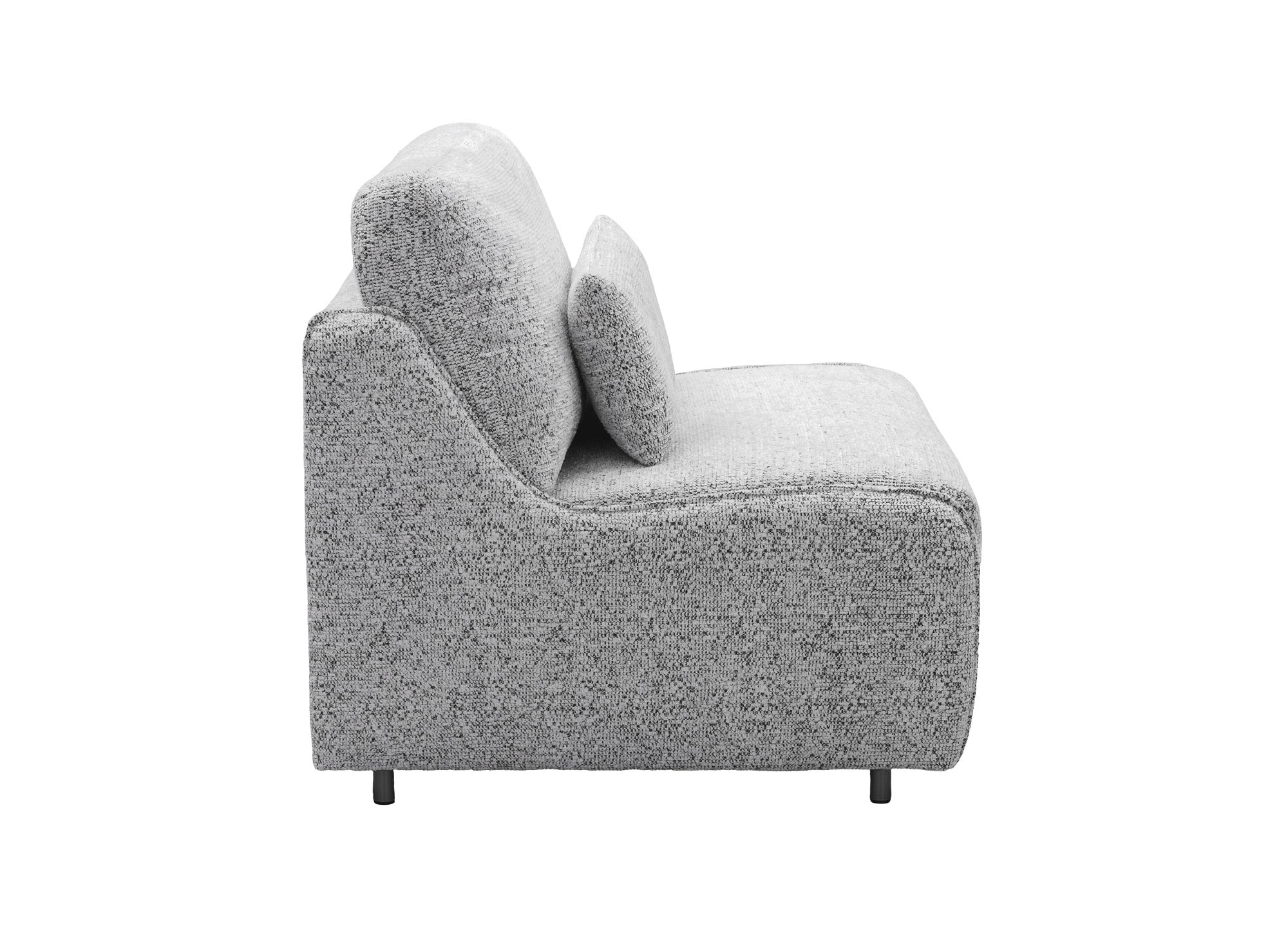 Canapé convertible express 1 place en tissu bouclette gris IMELDA