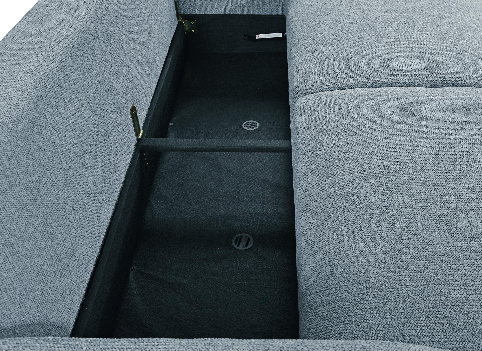 Canapé convertible 3 places en tissu bouclette bleu MAYORA