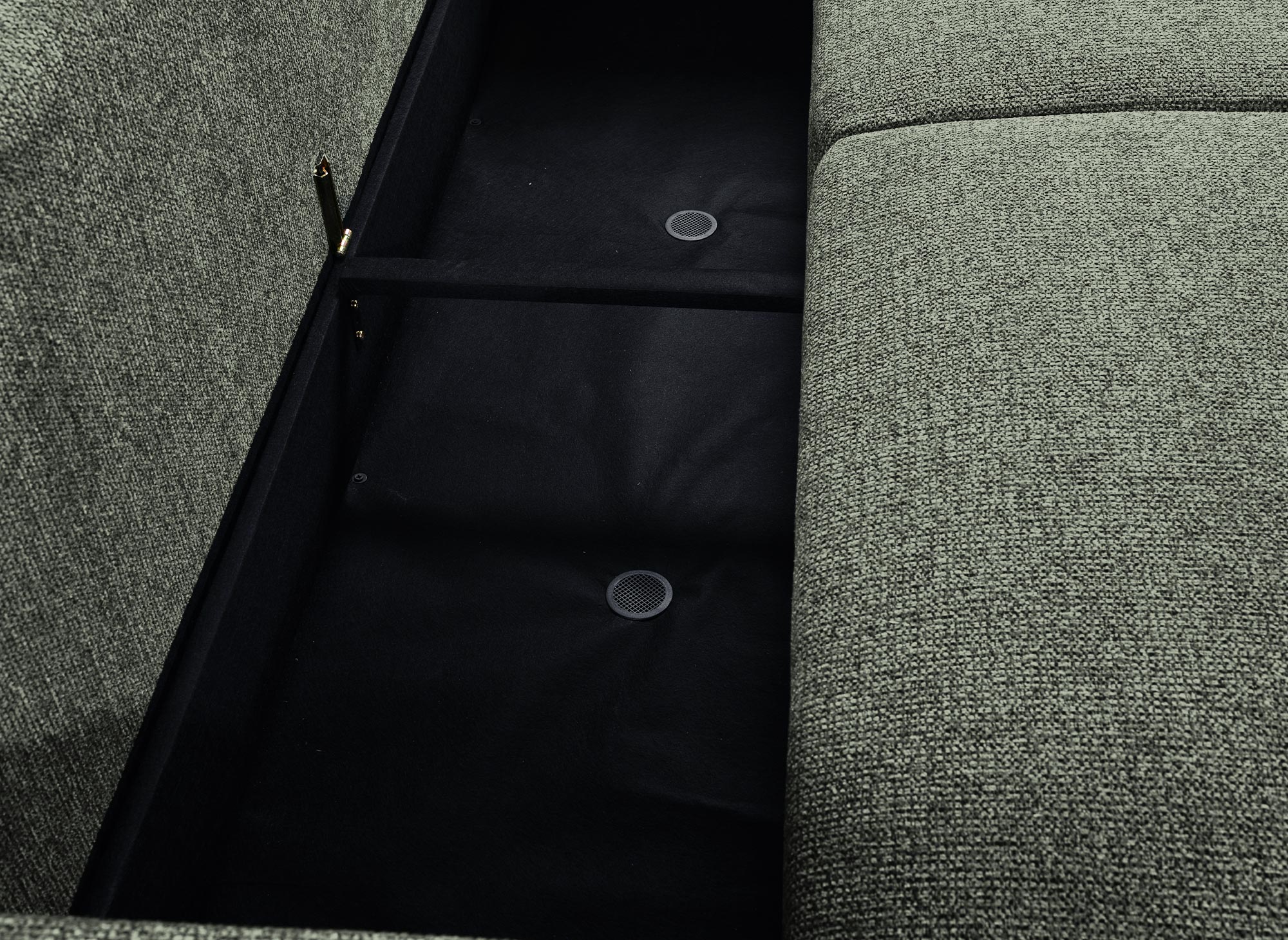 Canapé convertible 3 places en tissu bouclette vert MAYORA