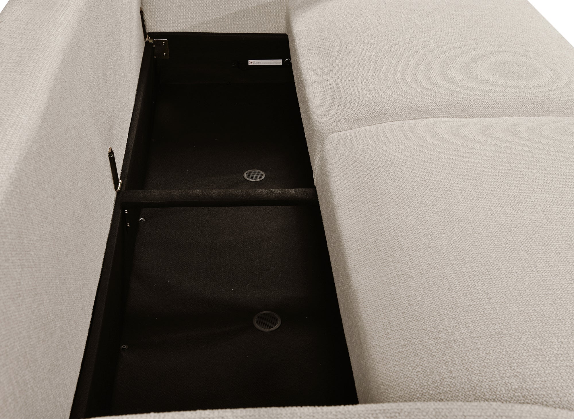 Canapé convertible 3 places en tissu bouclette beige MAYORA