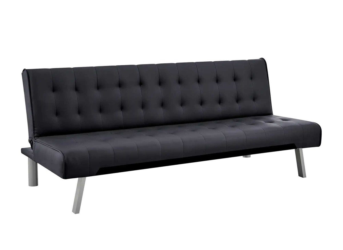 Banquette clic - clac capitonné design noir KEDY - DécoInParis