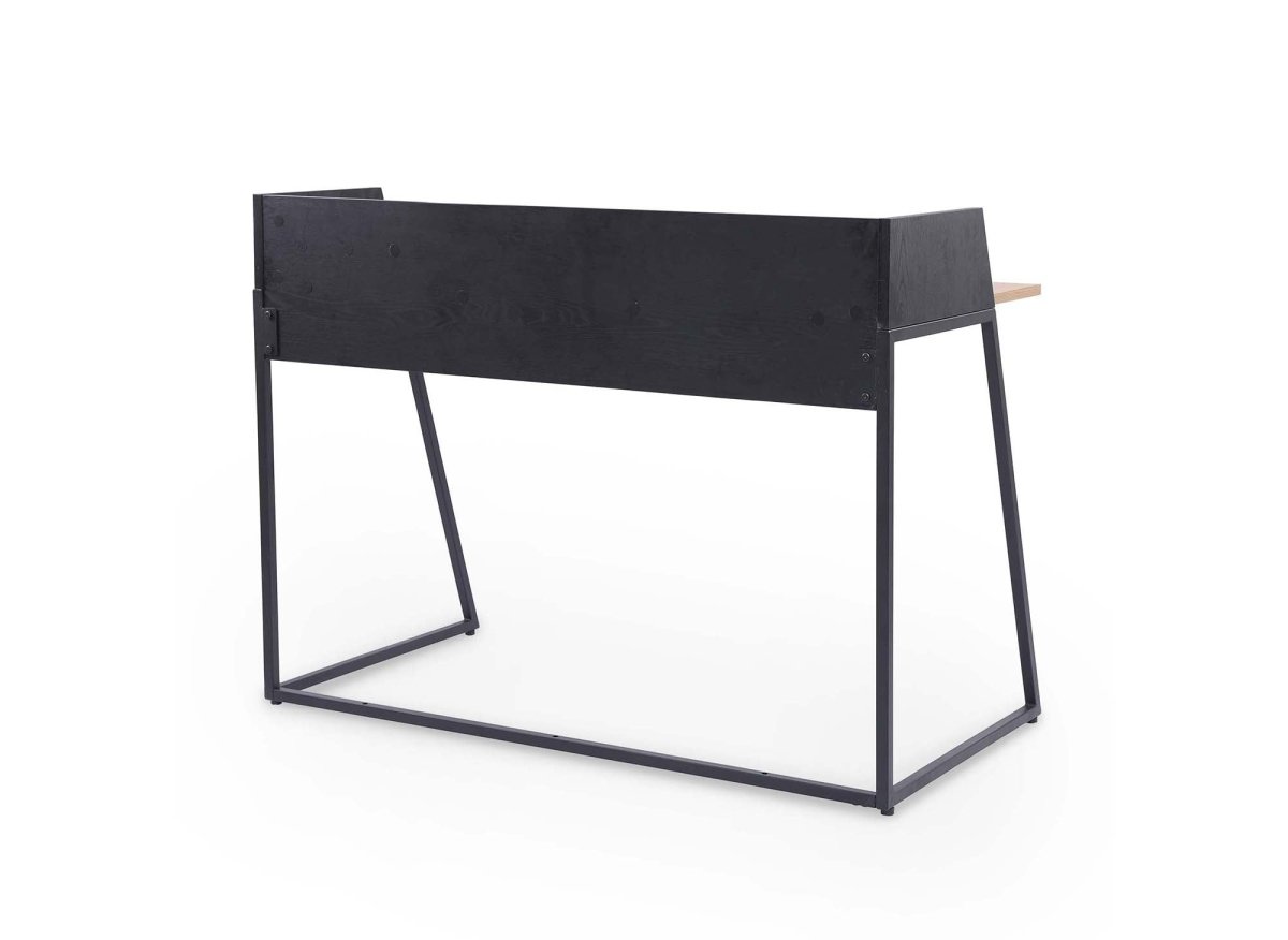 Bureau compact design industriel en bois et métal ARMELLE - DécoInParis