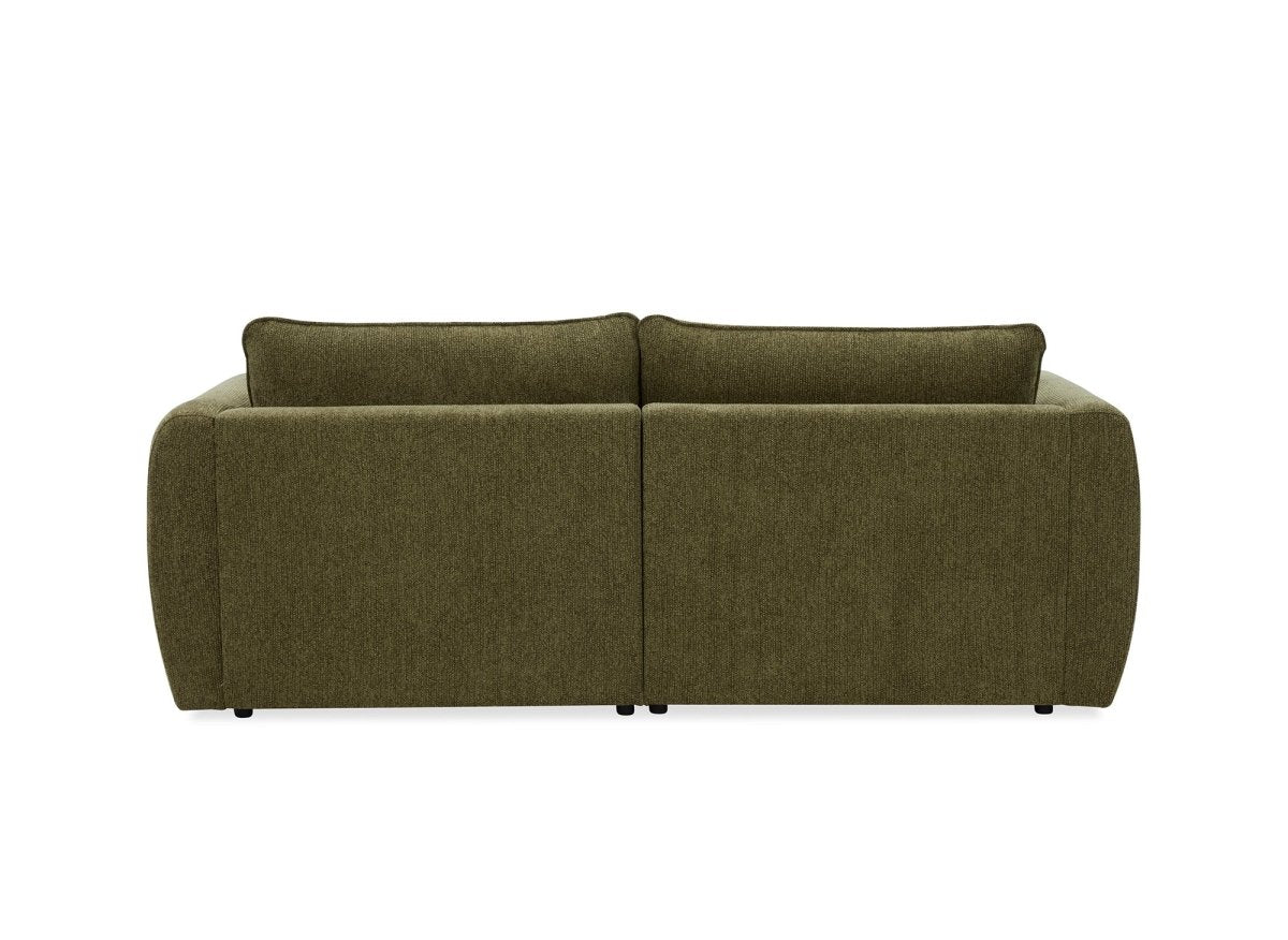 Canapé 3 places en velours texturé vert olive NALYA - DécoInParis