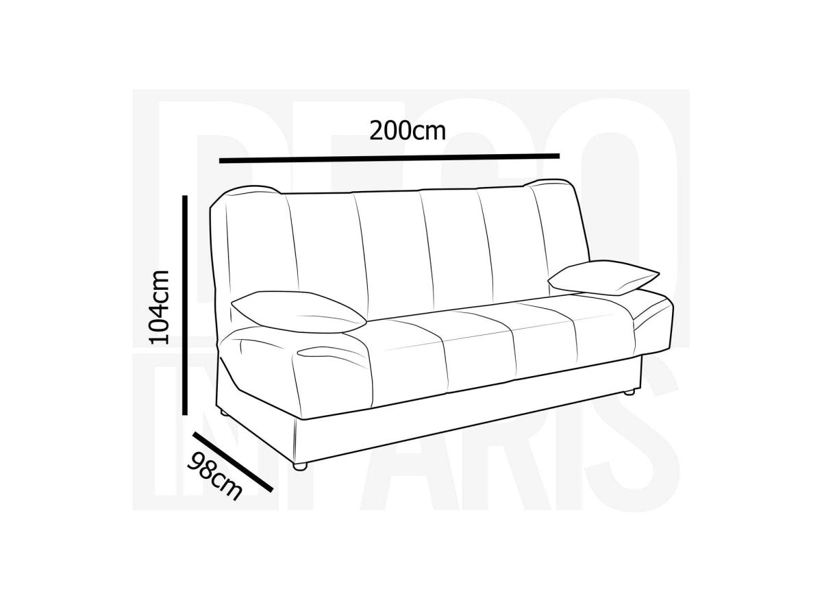 Canapé clic clac beige convertible NATI - DécoInParis