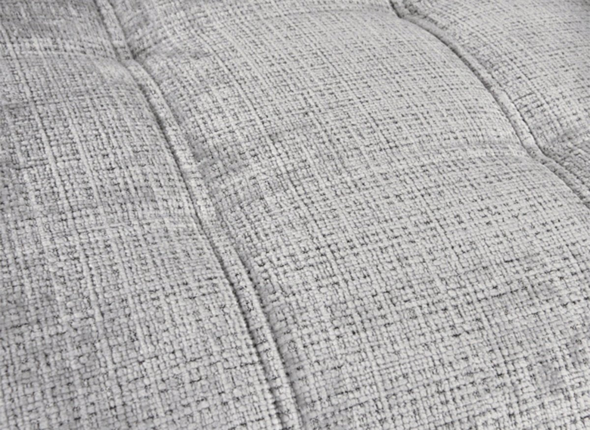 Canapé convertible avec coffre 3 places en velours chiné gris RALYA - DécoInParis