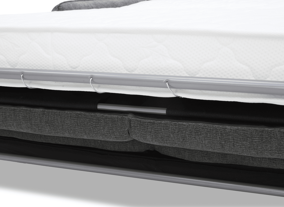 Canapé convertible express 3 places matelas 15 cm en tissu texturé terracotta ADILIO - DécoInParis