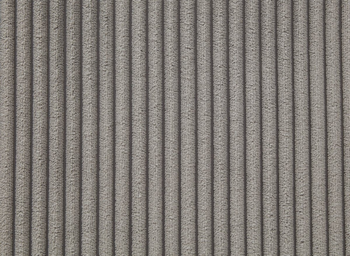 Canapé d'angle modulable avec 1 pouf en velours côtelé épais gris HARLEM XL - DécoInParis