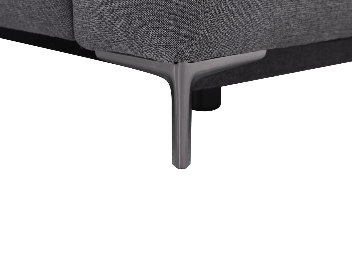 Canapé d'angle relax électrique en tissu gris foncé RAFAELA - Angle gauche - DécoInParis