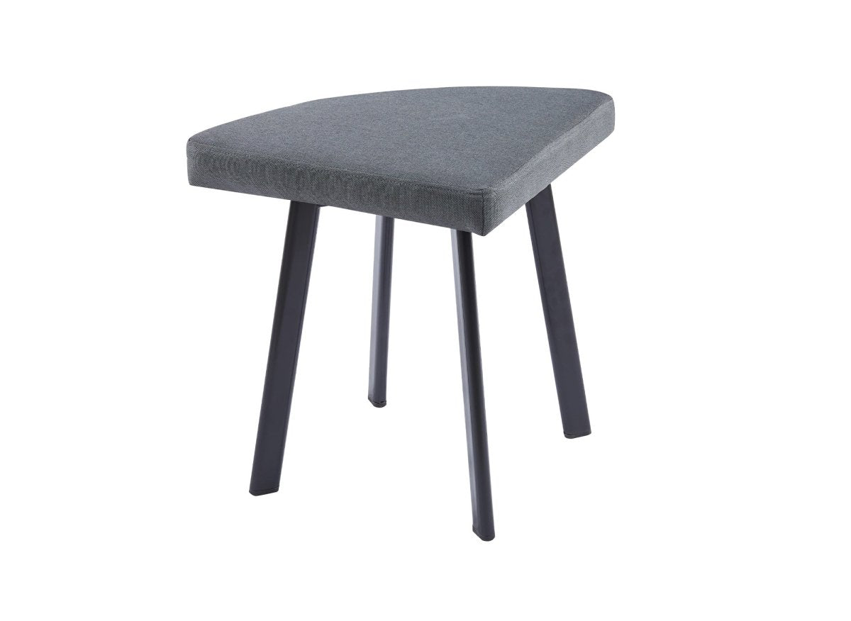 Ensemble table à manger en bois gris clair avec 4 tabourets gris IRINA - DécoInParis